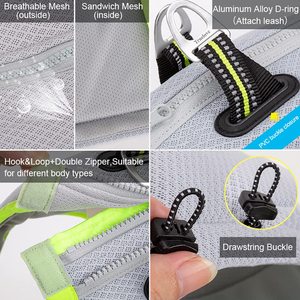 Chine Vente en gros Harnais léger et personnalisé pour chien de compagnie Gilet de refroidissement réglable pour chien de service Harnais Veste isotherme - Product Image 5