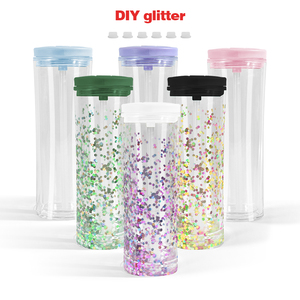 Nuovo Arrivo: Bicchiere da Festa da 20oz con Doppia Parete, Personalizzabile con Glitter e <span class=keywords><strong>Olio</strong></span>, Bicchiere in Plastica Pre-forato da 20 Once con Tappo e Coperchio - Product Image 2