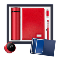 Ensemble cadeau de luxe en gros : Carnet A5, stylo, mug isotherme, clé USB, bouteille en cuir PU personnalisable, promotions d'entreprise, acier inoxydable 304