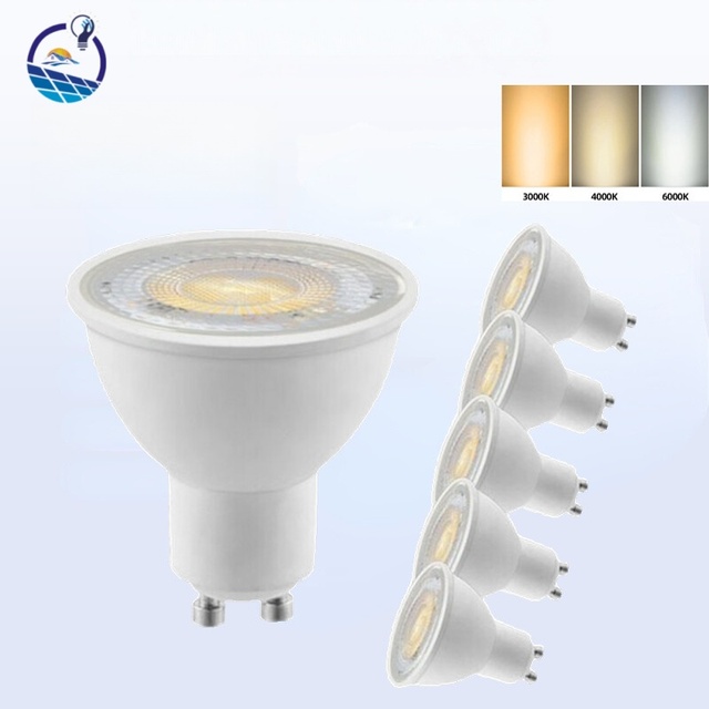 LED COB Spotlight GU10 5W 7W 9W 38/120° 220V Tri Color 3000K 4000K 6000K for Indoor Home Ceiling Lighting