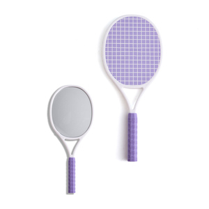 Personalized Tennis Racket Shaped Funny Design Single‑Sided Portable Cosmetic Handle <b>Mirror</b> - Product Image 5