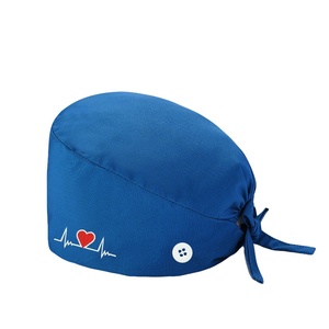 Gorros Quirúrgicos con Forro de Satén, Cómodos y Transpirables, con Botones, para Enfermeras, Personal Médico, Hospitales y Clínicas, con Estampado de ECG - Product Image 6