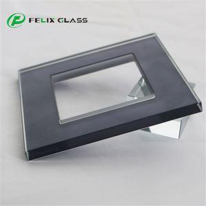 Felix Glass - Plaque murale modulaire en verre pour interrupteur, avec éclairage LED décoratif horizontal européen et prise électrique en laiton - Product Image 4