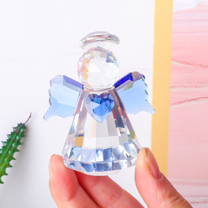 Mini bunte Kristall Engel Figur Brief besch werer Ornamente Kunst Home Tisch dekoration Sammler geschenke für Weihnachten - Product Image 4