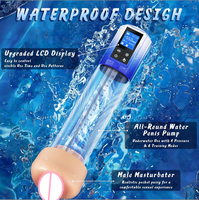 Pompe à pénis électrique à aspiration sous vide, masturbateurs masculins, agrandissement du pénis, 4 modes d'entraînement, 3 vibromasseurs à aspiration, 2 étuis en silicone, 100% silicone