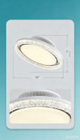 Ventilateur de plafond intelligent sans pales avec lumière, moteur DC, contrôle par application Tuya WiFi