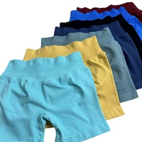Alternatieve grensoverschrijdende bestseller damesbroek in snoepkleuren, drielaags, hoge taille, met scrunch-billeneffect, nauwsluitend, geplooid, naadloos nylon