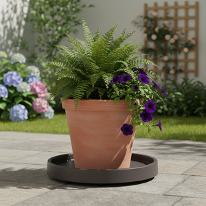 Piattaforma mobile per vasi con ruote MOBILE SAUCER ROUND, dimensioni (mm) 292x292x57, colore Antracite - Product Image 3