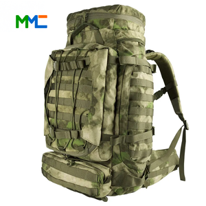 Sac à dos tactique d'extérieur grand format imperméable 77L+ avec système Molle, camouflage vert, bretelles réglables, unisexe, pour randonnée, trekking, gym - Product Image 2