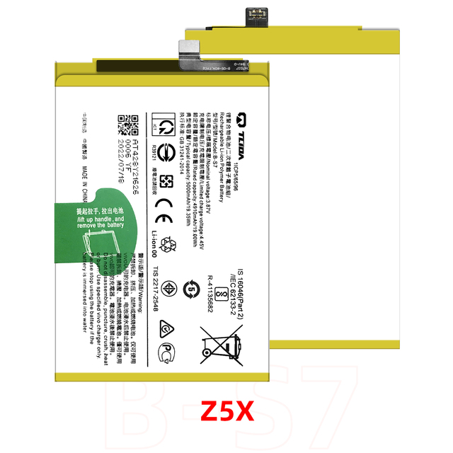TLIDA vivo Original Mobile Phone Battery B-S7 3.85V 5000mAh Lithium Polymer for Vivo Y01/Y15A/Y15S with 12-Month Warranty