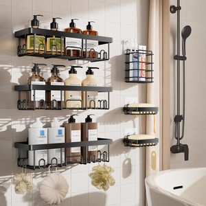 Paquete de 5 Estantes Esquineros Modernos de Acero Inoxidable 304 para Ducha, con Ganchos y Soporte para Jabón, para Baño y Cocina - Product Image 1
