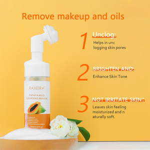 プライベートラベルカスタムジェントルフェイスクレンザーウォッシュディープフェイスクレンザーオーガニックボディウォッシュパパイヤフェイシャルクレンジングフォームムース - Product Image 3