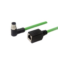 Connecteur de câble Ethernet RJ45 M12 mâle droit vers coudé à 90° étanche - Digital Mini - 8 broches mâle vers RS-422 M 4A