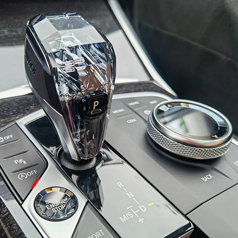 Vstar yapılan kristal vites topuzu BMW 3 4 5 serisi G20 G21 G28 F30 F34 F35 G şasi platform, elmas dişli.