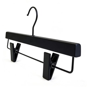 Cintres en <span class=keywords><strong>bois</strong></span> personnalisés haut de gamme avec pinces antidérapantes, gain de place, légers, recyclés, écologiques, à un seul niveau, pour vêtements et salon - Product Image 3