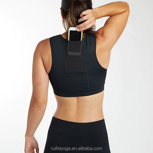 <span class=keywords><strong>Sujetador</strong></span> <span class=keywords><strong>Deportivo</strong></span> Personalizado con Diseño Propio, para Gimnasio, Yoga, Fitness, Alto Impacto, con Relleno, para Mujer, con Bolsillos para Teléfono - Product Image 1