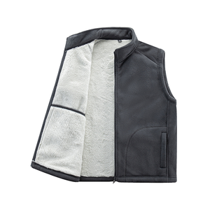 Autumn Winter Men's Vest Zipper Closure Breathable Stand Collar Casual Sleeveless Sports Jacket Outer Wear for Middle-Aged - Product Image 1