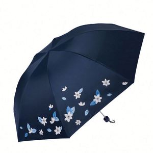 Cheap Travel Portable <b>Windproof</b> Promotional Foldable <b>Umbrella</b> Designer logo Print Custom Folding <b>Umbrella</b> for the Rain - Product Image 6
