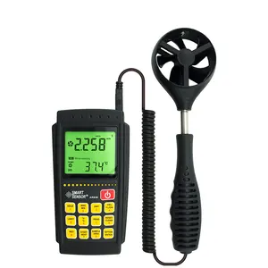 Anemômetro digital ar856, medidor de temperatura do ar e velocidade do vento, interface usb, medidor de vento, computador conectado