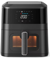 Prêt à expédier Friteuse à air numérique 360 rapide 4,5 L Écran tactile Température précise Cuisson sans huile Appareil électroménager en gros Nouveauté