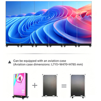 Écran d'affichage LED pliable GOB HD, ultra fin, portable, pour publicité intérieure, signalisation numérique, support mobile, panneau vidéo