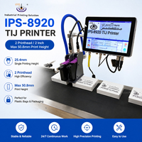 Impresora de Inyección de Tinta Térmica IPS-8920 de 50.8 mm con Dos Cabezales Tij 2.5 para Fecha de Caducidad en Botellas, Cajas de Cartón