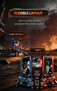 เครื่องเล่นเกมวีอาร์ในสวนสนุก แพลตฟอร์มวีอาร์สำหรับ 2 ผู้เล่น เครื่องจำลองความเป็นจริงเสมือน เกมอาร์เคด เครื่องเล่นเกมวีอาร์เพื่อความบันเทิง - Product Image 4