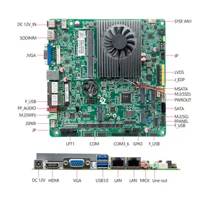 N100 Motherboard mit DDR4 HDMI 2.0 Dual Lan 8x USB 6x COM lüfterloser 12V SIM-Slot SOC Placa Mae Motherboard
