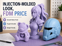 Filamento para Impresora 3D SUNSENKJ PLA Mate de 1.75mm y 1kg, Superficie Aterciopelada Sin Brillo, 8 Colores, Modelado para Bambu Lab