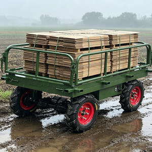 Remorque de transport à quatre roues motrices télécommandée, pneus tout-terrain, utilisation sur chantier et en agriculture - Product Image 1