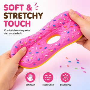 Juguete Blandito de Donut con Chispas de Colores, Juguete Antiestrés de Rebote Lento para Venta al por Mayor - Product Image 3