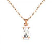 Bijoux pour femmes, or 14 carats, colliers de mode pour femmes, diamant cultivé en laboratoire, collier marquise, chaînes de mariage et de fiançailles, bijoux fins