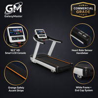 Tapis roulant électrique commercial motorisé, équipement de fitness portable pour la salle de sport avec test de fréquence cardiaque pour la marche, moteur AC 3.0HP