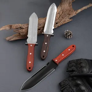 Mango de madera de alta calidad, pala de jardín para acampar al aire libre, cuchillo de excavación multifunción, cuchillo de jardín, cuchillo Hori