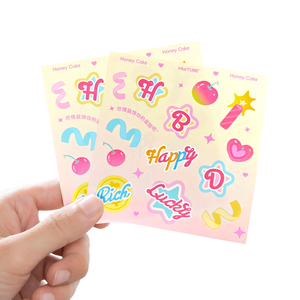 Tùy Chỉnh Tự Dính Với Logo Kết Cấu Sticker Giấy Nụ Hôn Cắt Dán Nhãn Vinyl Dễ Thương Phim Hoạt Hình Con Chó Dán Tấm - Product Image 6