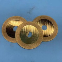 Disque de coupe diamanté ultra-mince plaqué or 100 mm 115 mm pour usine, vente en gros, pour la découpe de jade, pierres précieuses, agate, cristal