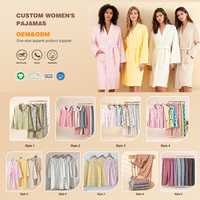 Nouvelle collection de vêtements de nuit pour femmes, manches longues, motif imprimé, vêtements de détente pour femmes, pyjamas pour femmes, vêtements de détente décontractés confortables