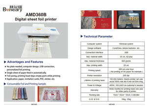 360B sıcak damgalama pres makinesi amd3fully tam otomatik dijital levha folyo yazıcı yeni davetiye kartı ısı basın plakası tipi - Product Image 3