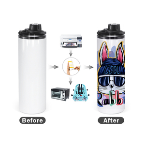 20oz Straight Skinny Sublimation Blank Tumbler With Black Screw <b>Portable</b> Lid - Product Image 5