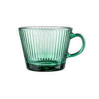 HXGLASS Fournisseur Supermarché Tasse en Verre Vert Foncé pour Petit-Déjeuner 400ml Grande Tasse à Eau et à Thé avec Poignée Lot de 2 Boîte Cadeau