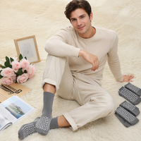 Chaussettes antidérapantes jetables personnalisées pour hommes, en polyester et coton respirant et écologique