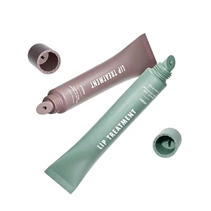 หลอดลิปบาล์มพลาสติกนิ่มแบบกำหนดเอง ขนาด 10 มล. 15 มล. 20 มล. สีชมพู บรรจุภัณฑ์ PCR หลอดลิปกลอสแบบบีบ หลอดครีมบำรุงรอบดวงตาพร้อมหัวซิลิโคน - Product Image 1