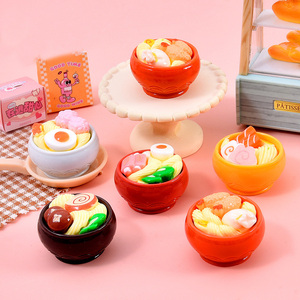 Miniature Food Pretend Play Kitchen Game Party Favor Toy Mini Resin Crafts Food Noodles Figures for Dollhouse Accessories Decor