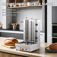 Machine à shawarma électrique professionnelle de comptoir en acier inoxydable gris argenté SUS201 8000W 220-240V 50-300 pour hôtels et restaurants