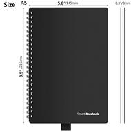 Cahier de notes en pierre étanche de taille 6*8 pouces Rocket Book Smart Cahier réutilisable avec code QR