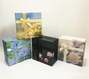 Pabrik Tempat Pencetakan Gaya Pastoral Kotak T Persegi Kecil Segar Kotak Hadiah Bunga Kotak