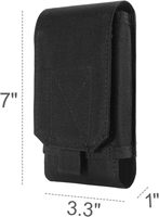 Nylon telefoonholster met verstelbare klittenbandsluiting, praktische telefoonholstertas voor alle telefoonmodellen
