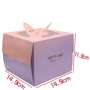 YIYANG 2022 Luxury 350GSM White Paper Board Desert Packing Small Paper Packaging Cake Box