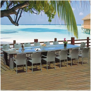 Outdoor mobili da giardino in rattan <span class=keywords><strong>grande</strong></span> <span class=keywords><strong>tavolo</strong></span> e sedie set per 12 persone AA3001 - Product Image 2