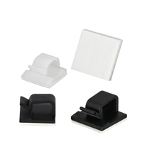 100 attaches-câbles adhésifs WCL-4 en plastique, clips muraux améliorés pour gestion des câbles, supports de câbles robustes